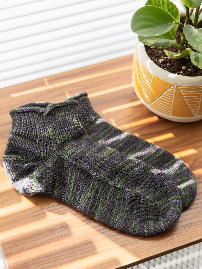 Knit socks flat lay