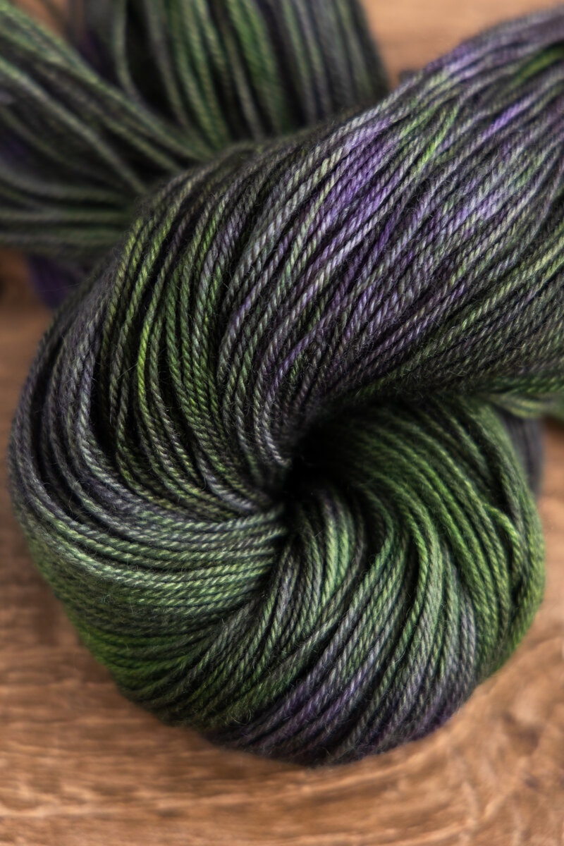 Trifecta Fine yarn in Favourite Worst Nightmare colourway for SweetGeorgia Secret Stash Club