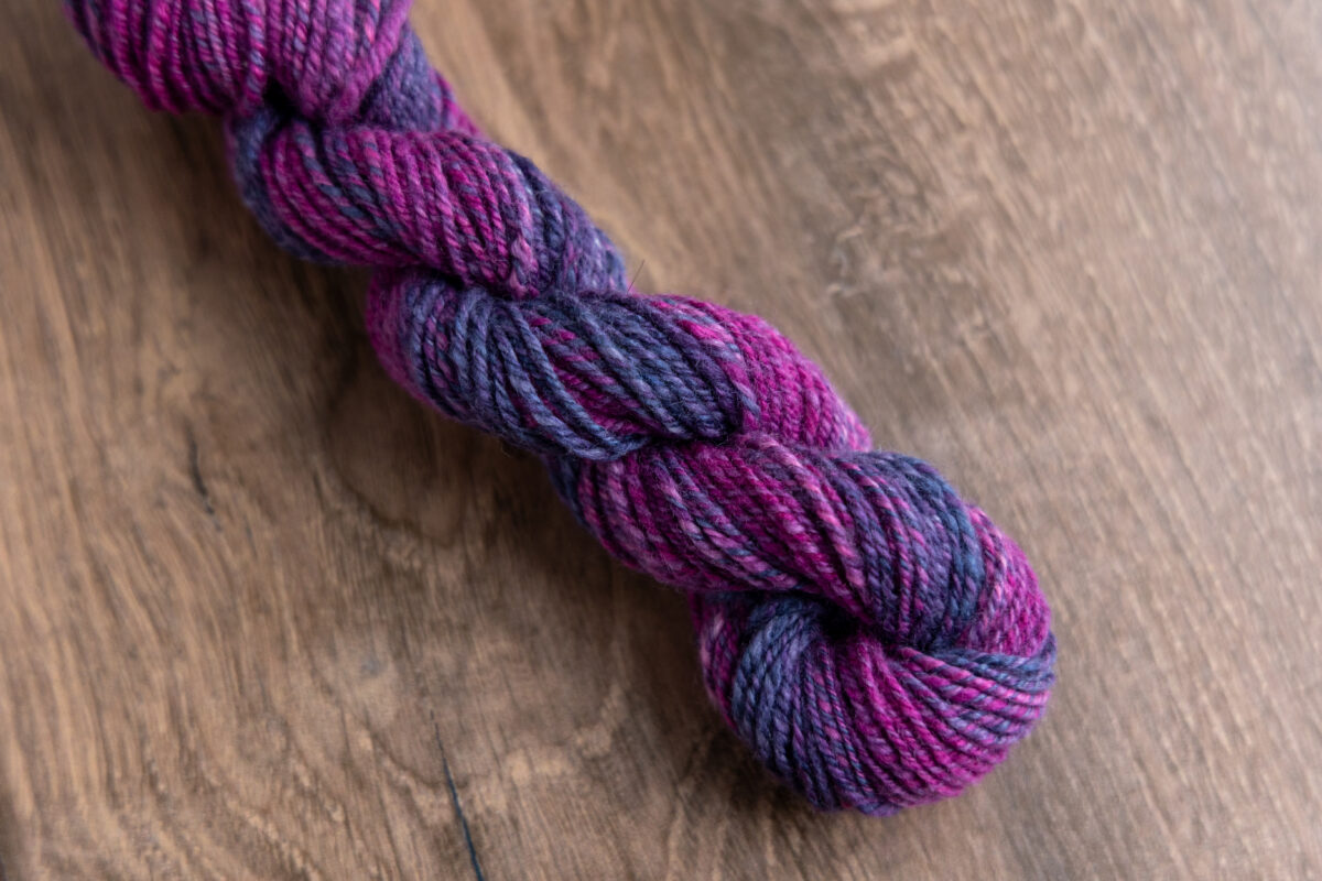 a sample of handspun yarn