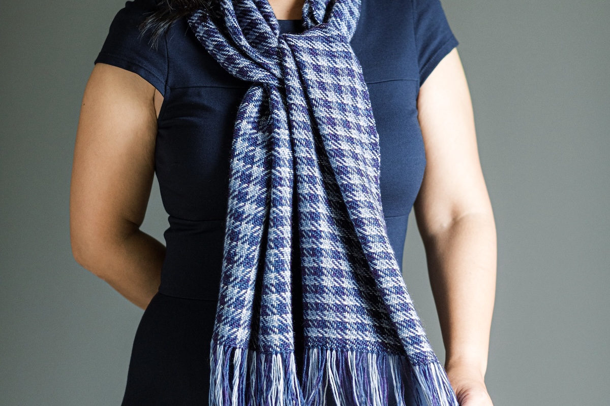 How to Weave with Multiple Weft Shuttles: Triple Check Scarf