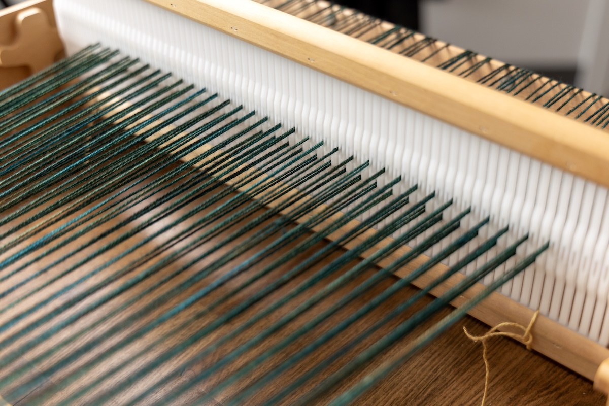 Direct Warping on a Rigid Heddle Loom: Second heddle marker