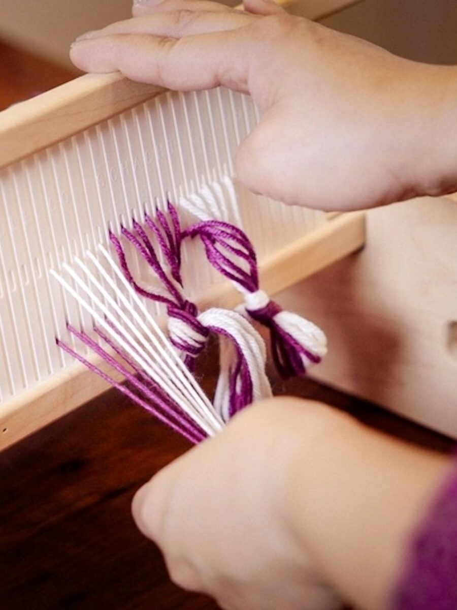 Warping a rigid heddle loom - SweetGeorgiaWeaving on YouTube