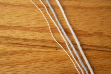 a lineup of different yarn weights