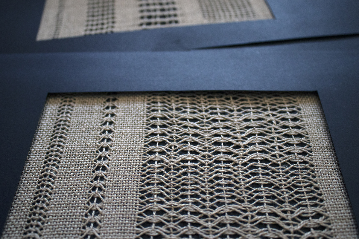 two handwoven samples