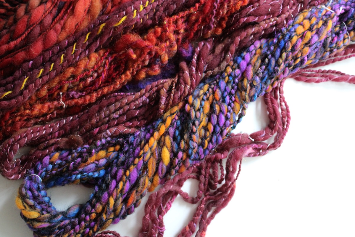 Textured Handspun yarns