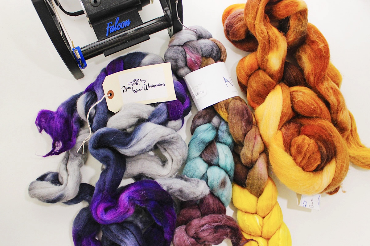 Debbie's hand-dyed fibre collection