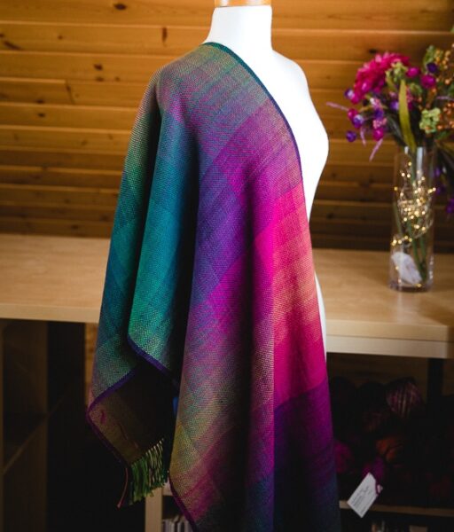 Colour Gamp handwoven shawl by Felicia Lo
