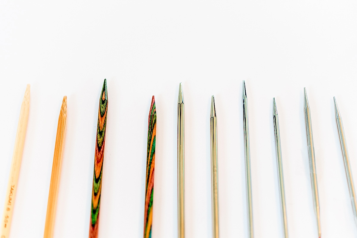 Various knitting needles.