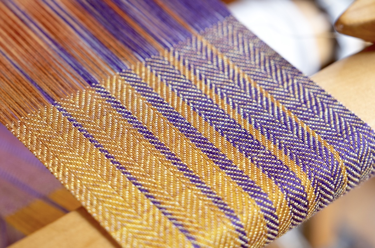 Handpainted warps scarf