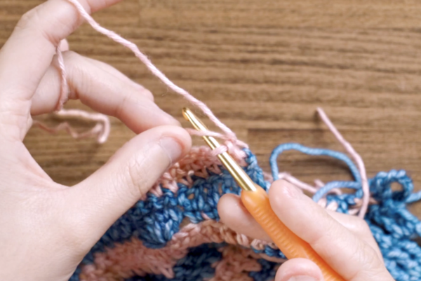 13- yarn over hook