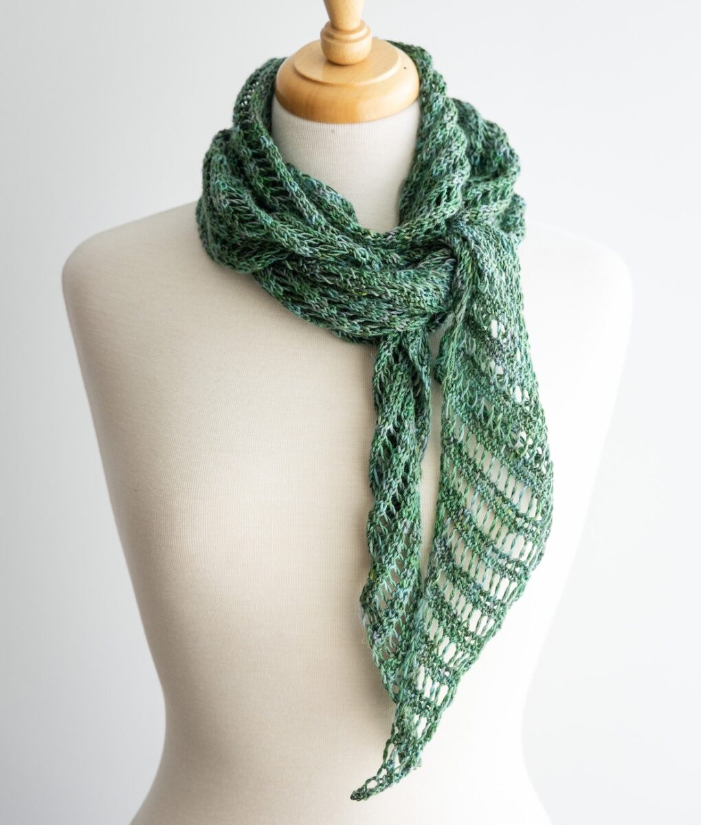 Krouse hand knit scarf in Wood Snake Lunar New Year 2025 colourway
