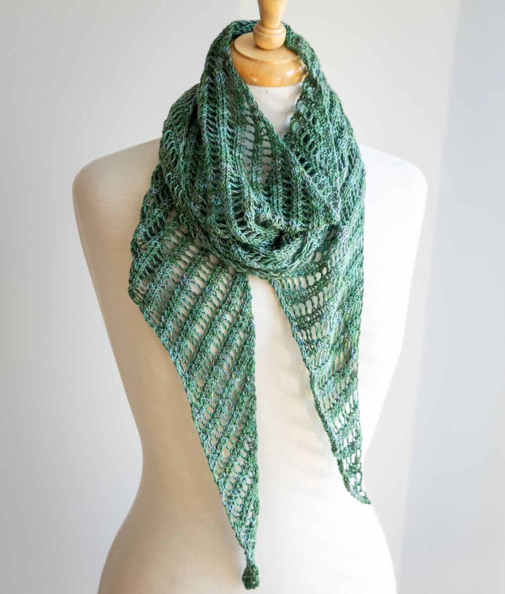 Krouse hand knit scarf in Wood Snake Lunar New Year 2025 colourway