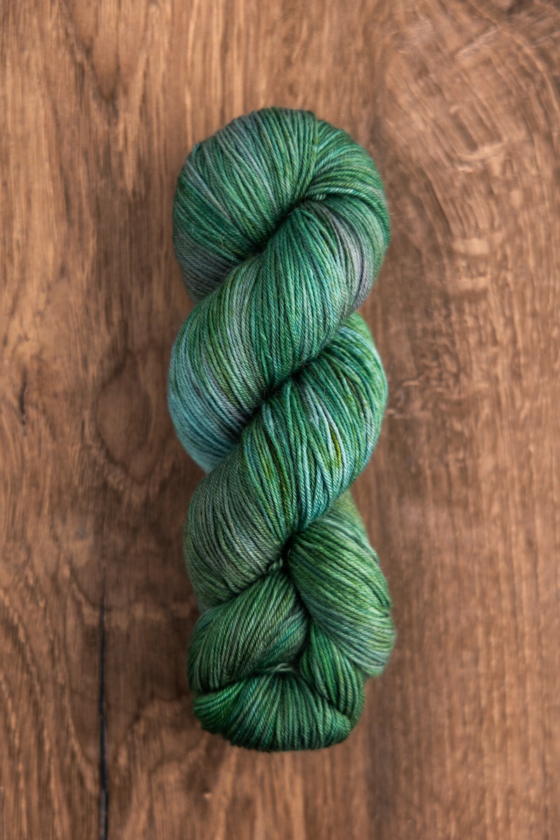 Lunar New Year 2025 hand dyed yarn colourway Wood Snake by SweetGeorgia Yarns