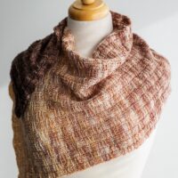 Lief scarf knitting pattern knit in SweetGeorgia sock yarn blank gradient