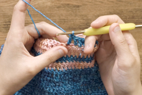 first crossed stitch