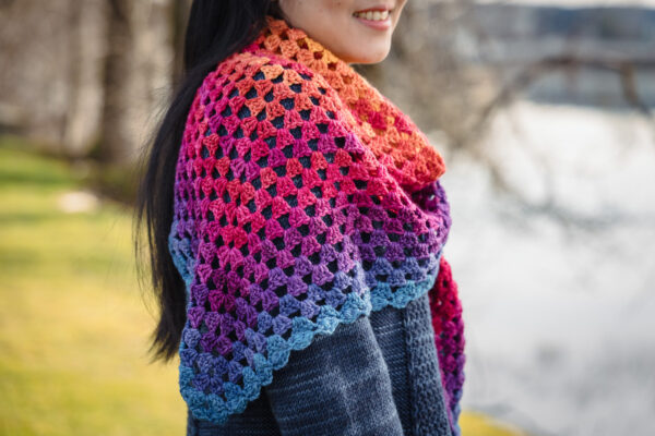 Charlotte Lee's Coast to Colour crochet shawl pattern