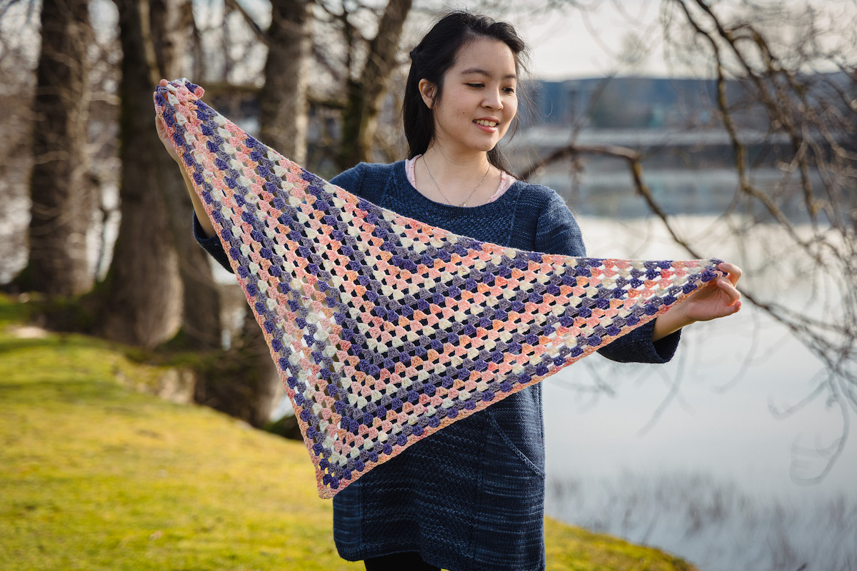 Charlotte Lee's Coast to Colour crochet shawl pattern