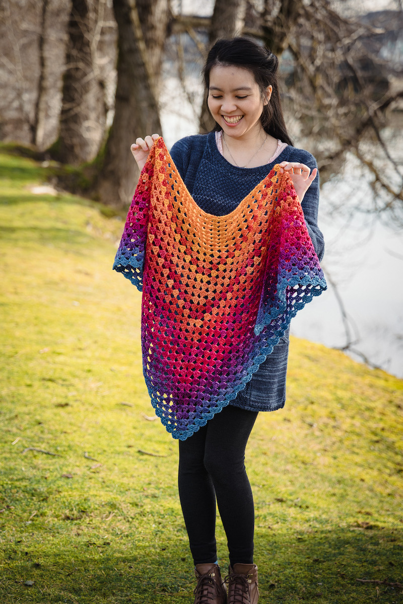 Charlotte Lee's Coast to Colour crochet shawl pattern