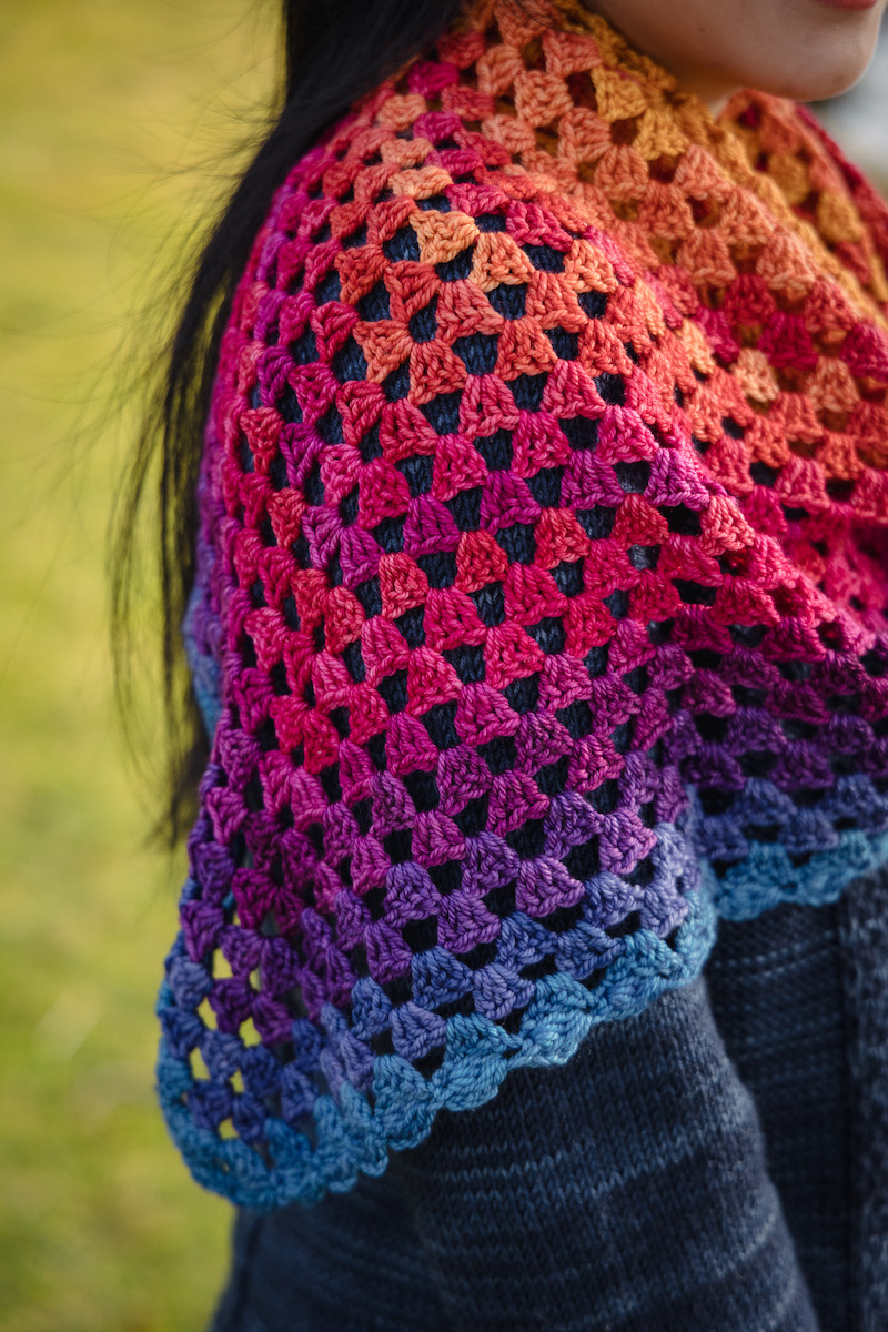 Charlotte Lee's Coast to Colour crochet shawl pattern