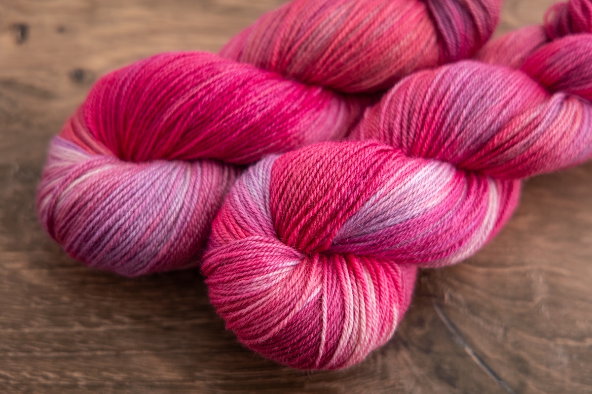 hand dyed yarn skeins by SweetGeorgia in So Kawaii