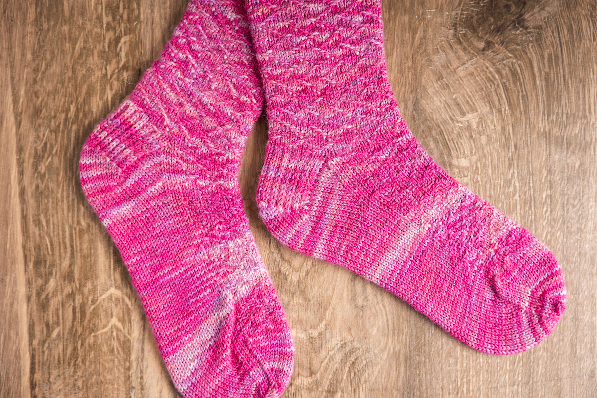 Knit socks pair