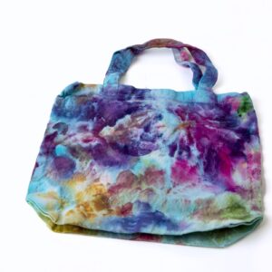 Ice dyed tote bag
