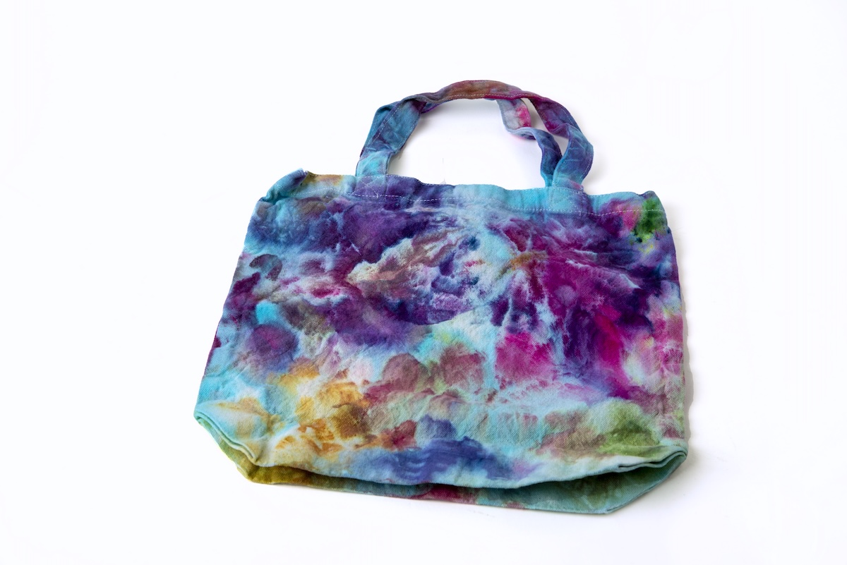 Ice dyed tote bag 