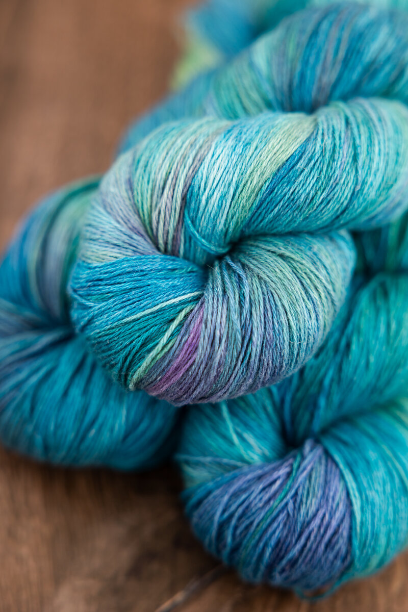Breathing Underwater hand-dyed yarn skeins