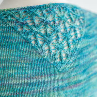 Every Berry knit tee sample - back lace detail
