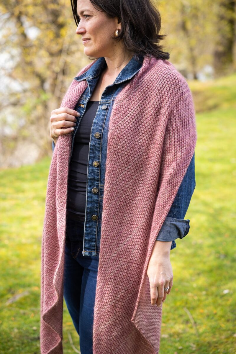 Waterfalls bias shawl