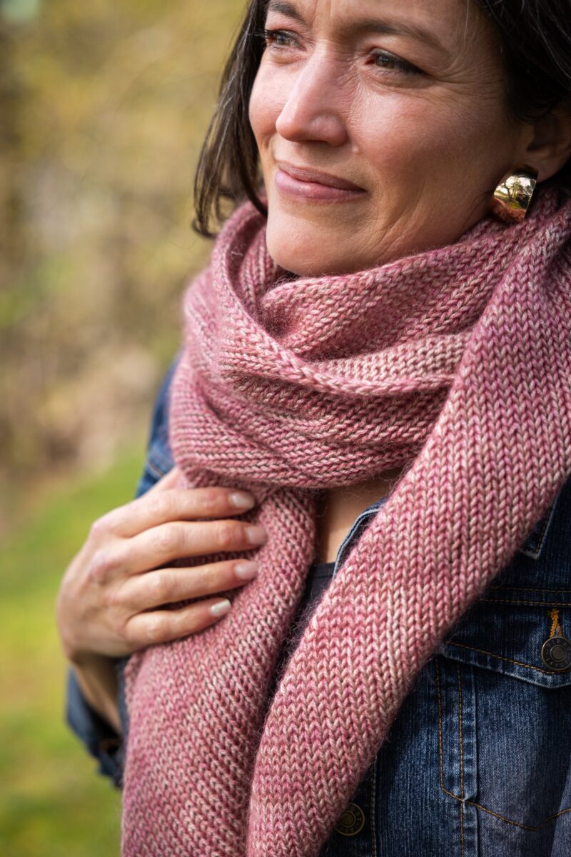 Waterfalls bias shawl