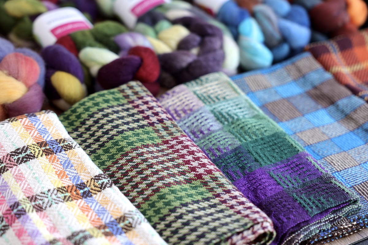 Handwoven towels by Kathy