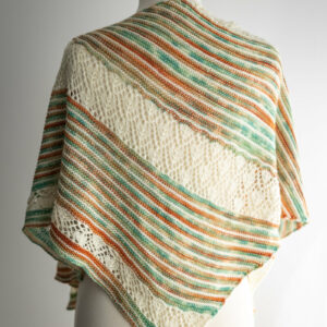 Afetos Shawl knit in hand-dyed yarn