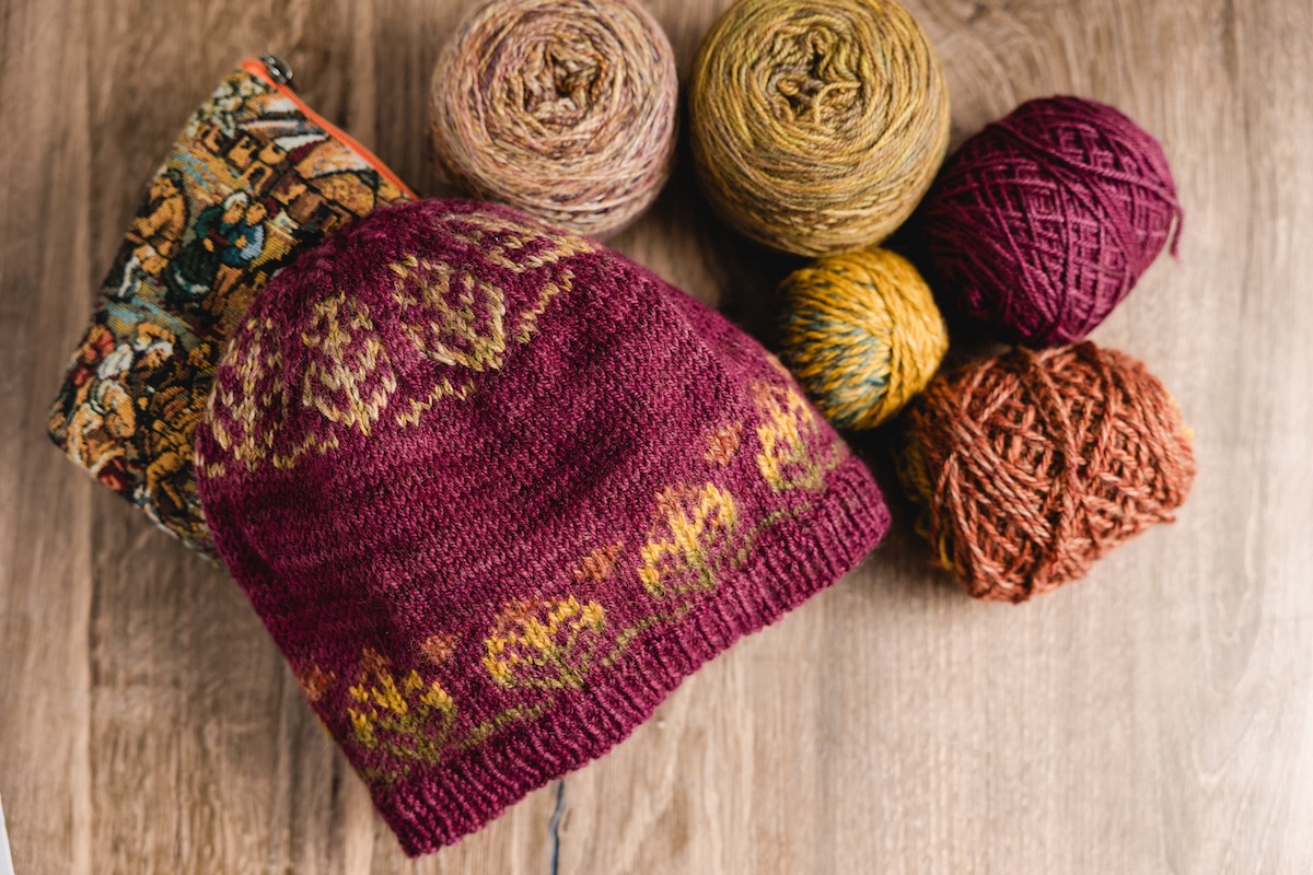 Colourwork hat as a garment swatch 