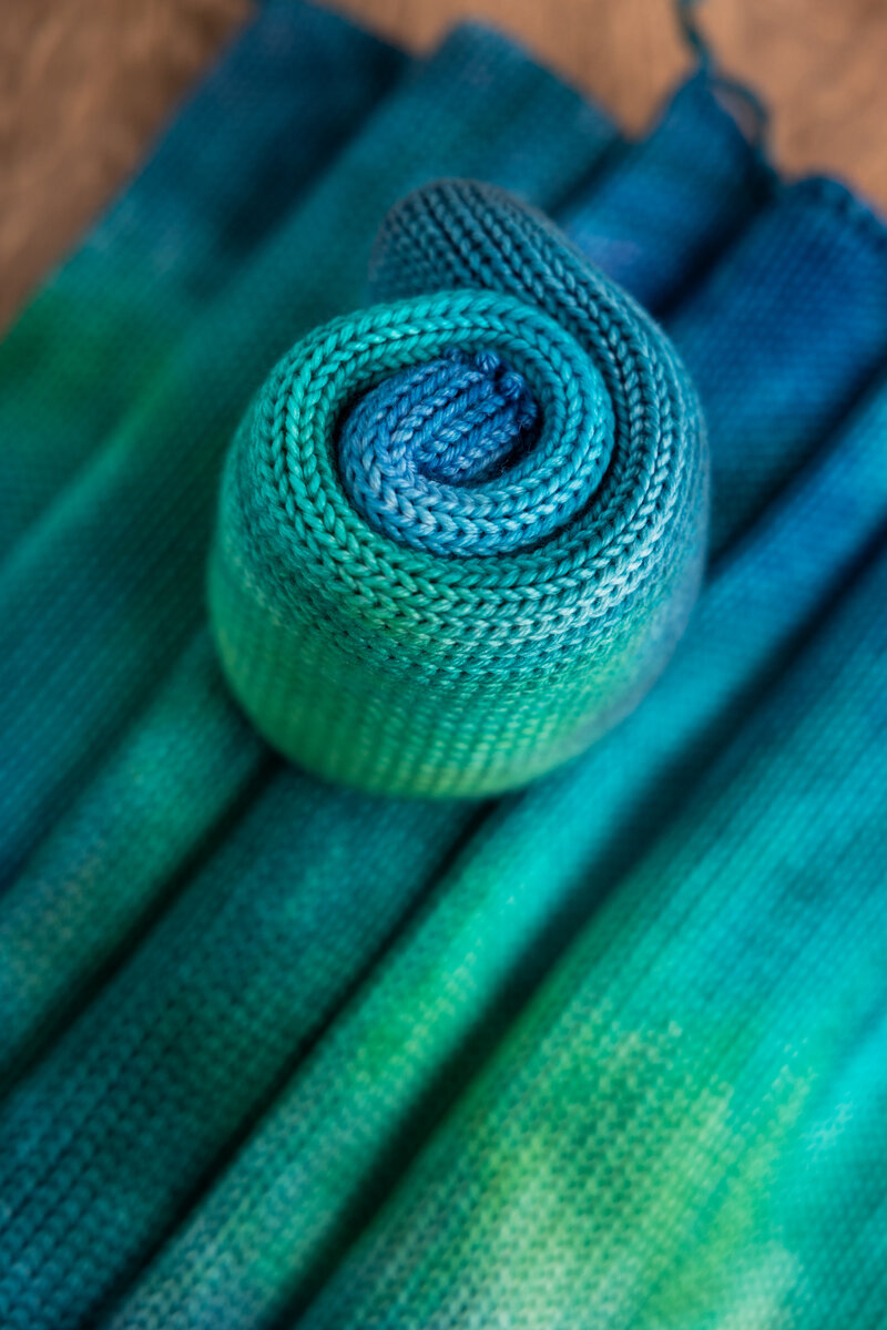 Hand-dyed double sock yarn blank gradient