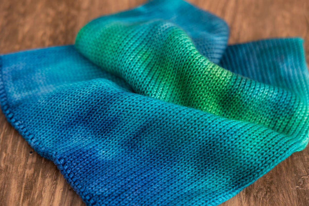 Hand-dyed double sock yarn blank gradient