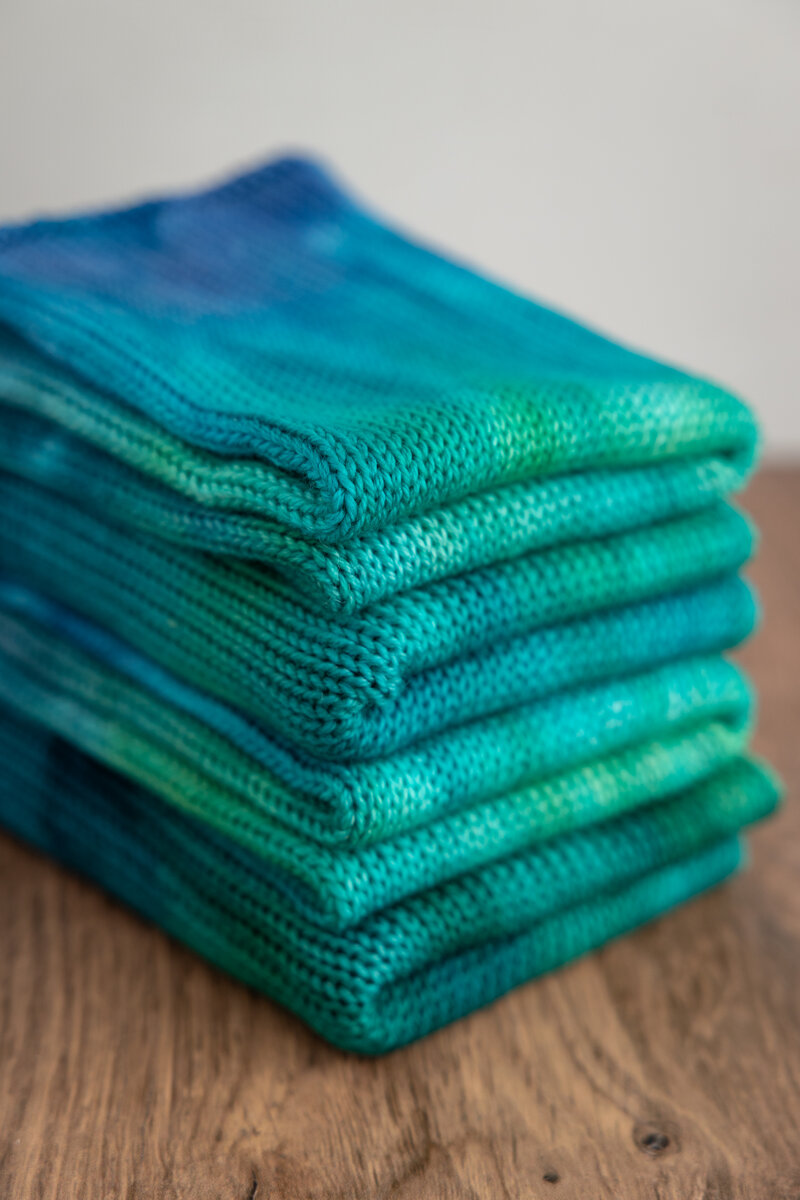 Hand-dyed double sock yarn blanks