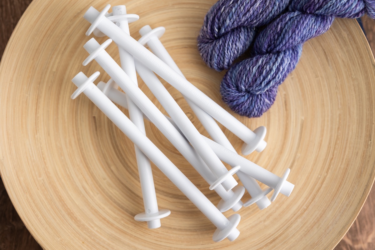 Handspun yarn and Schacht weaving bobbins