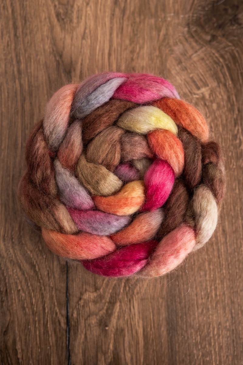 Hand dyed spinning fibre braid — SweetGeorgia Trifecta