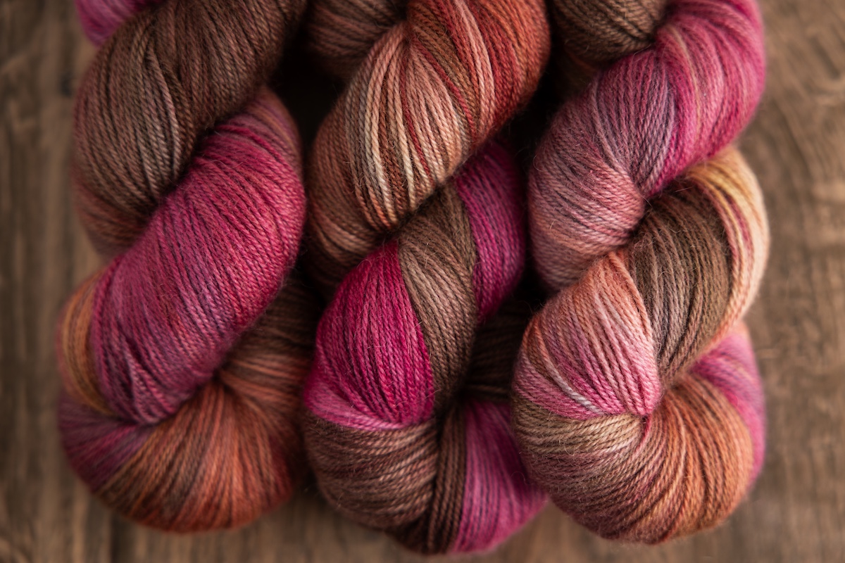 Hand dyed yarn skeins — SweetGeorgia Trifecta Fine