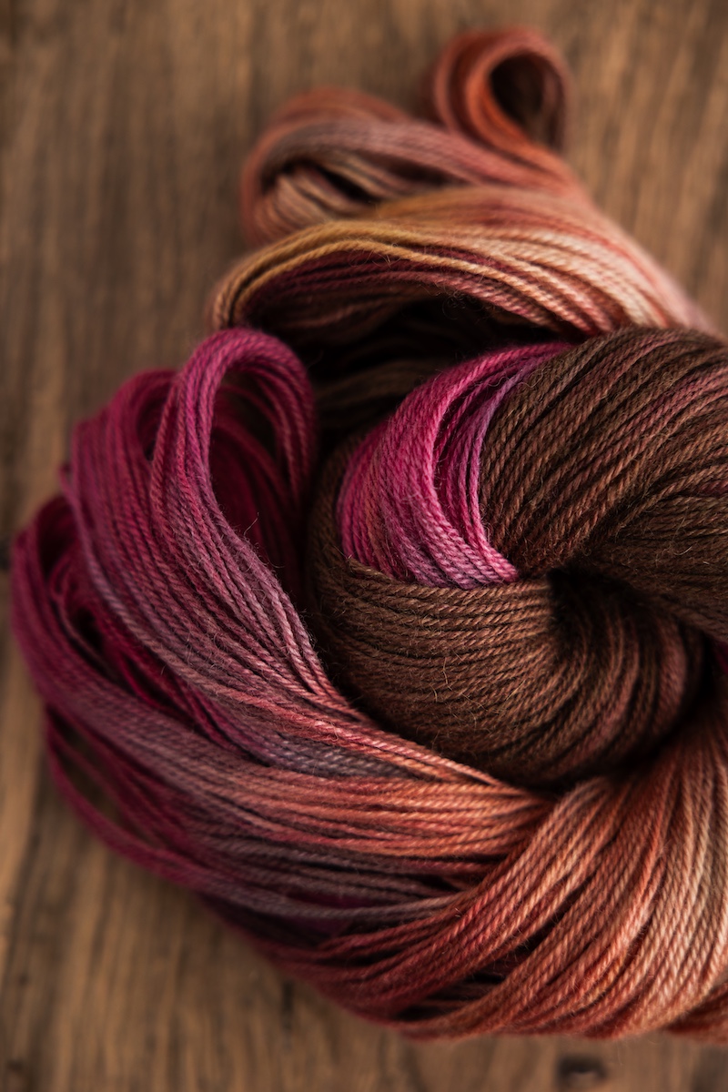 Hand dyed yarn skeins — SweetGeorgia Trifecta Fine