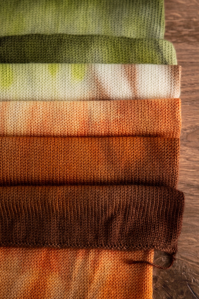Hand dyed sock blank yarn gradient