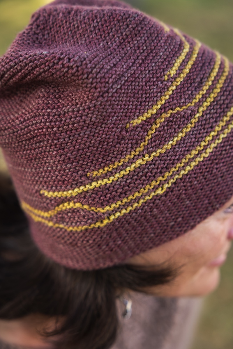 Striped hat knitting pattern