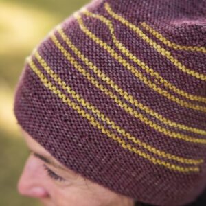 Striped hat knitting pattern