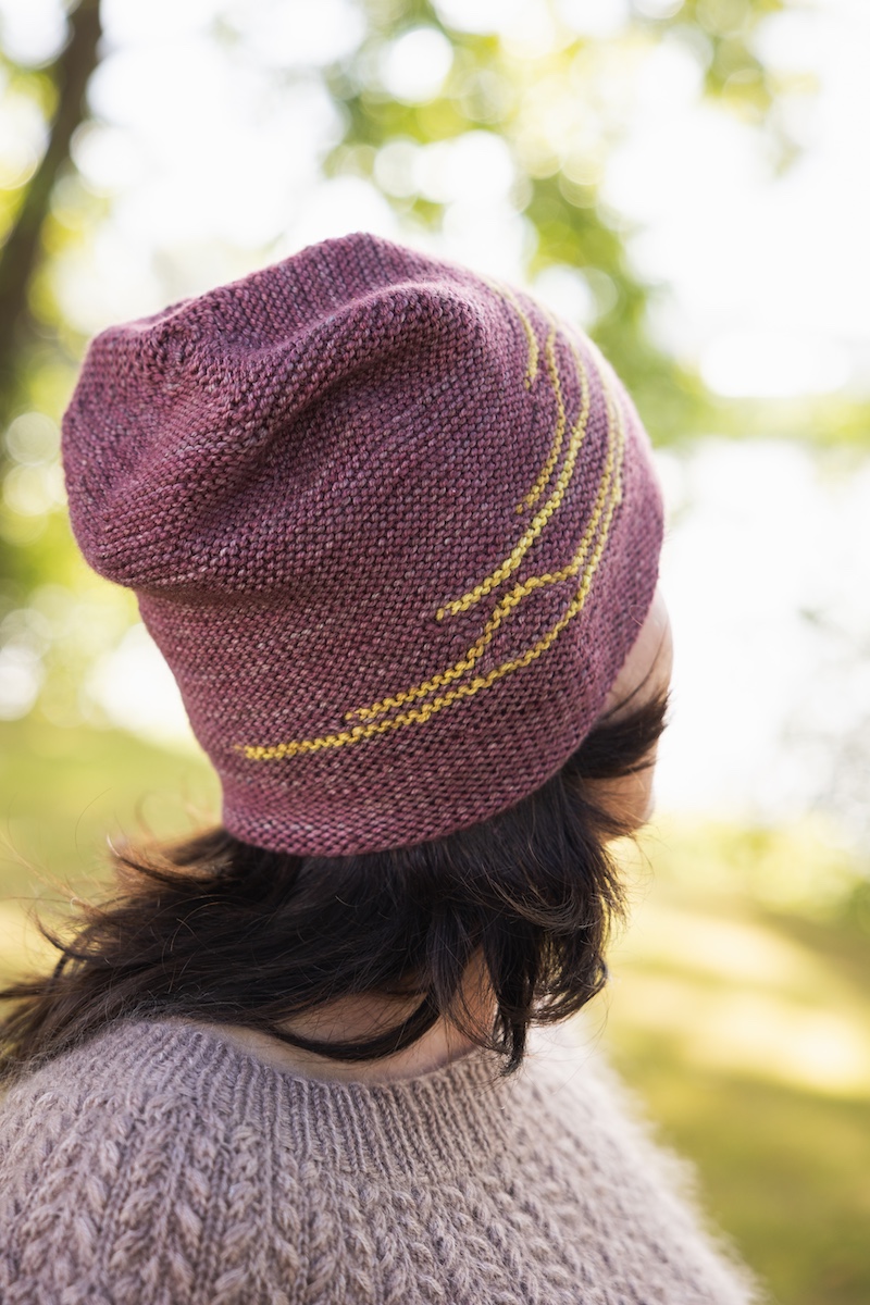 Striped hat knitting pattern