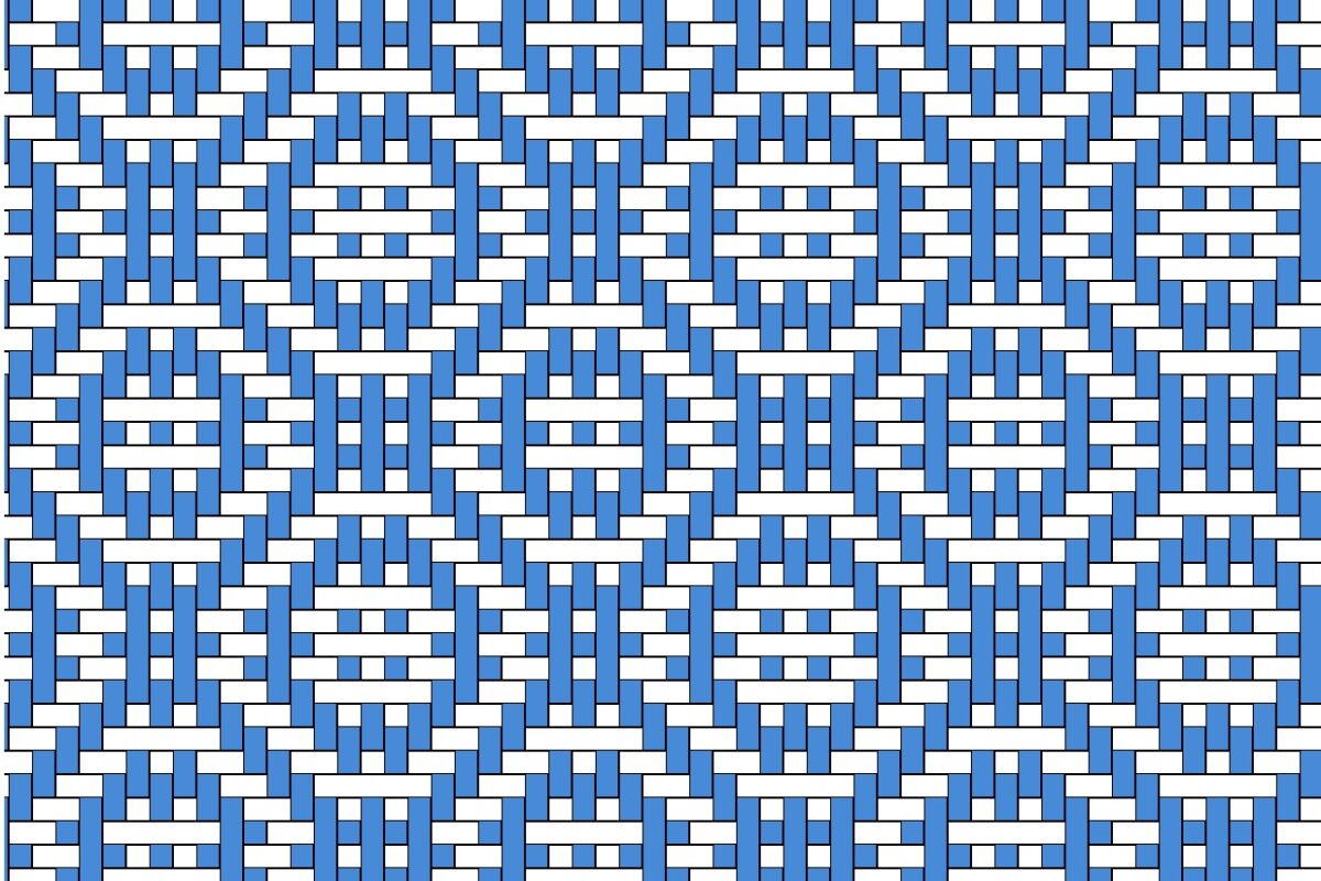 Ms & Ws draft blue and white