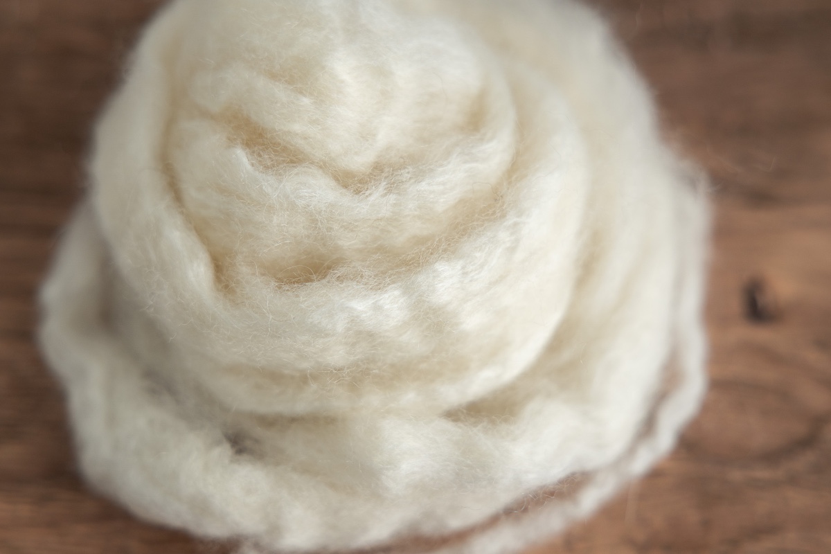 White combed BFL top