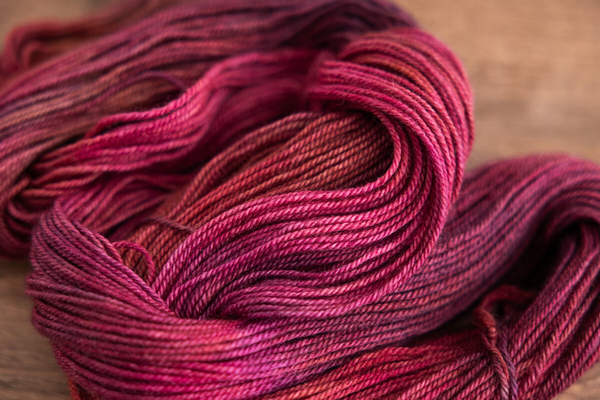 hand dyed DK weight yarn