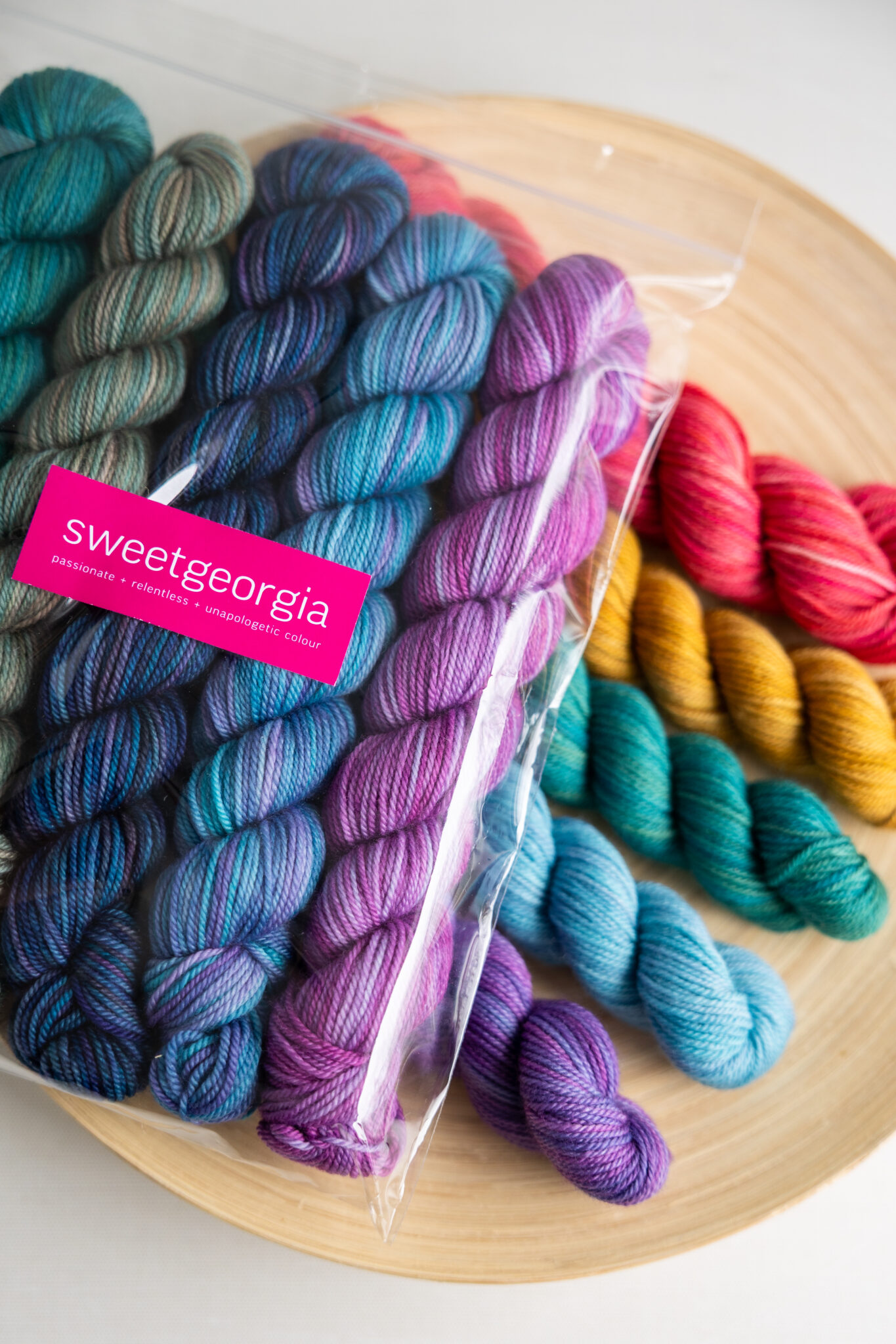 a variety of SweetGeorgia mini skeins