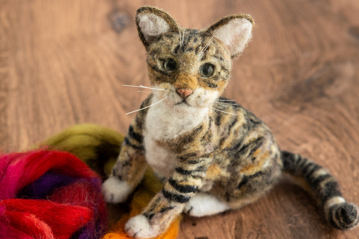 Hoi's felted cat